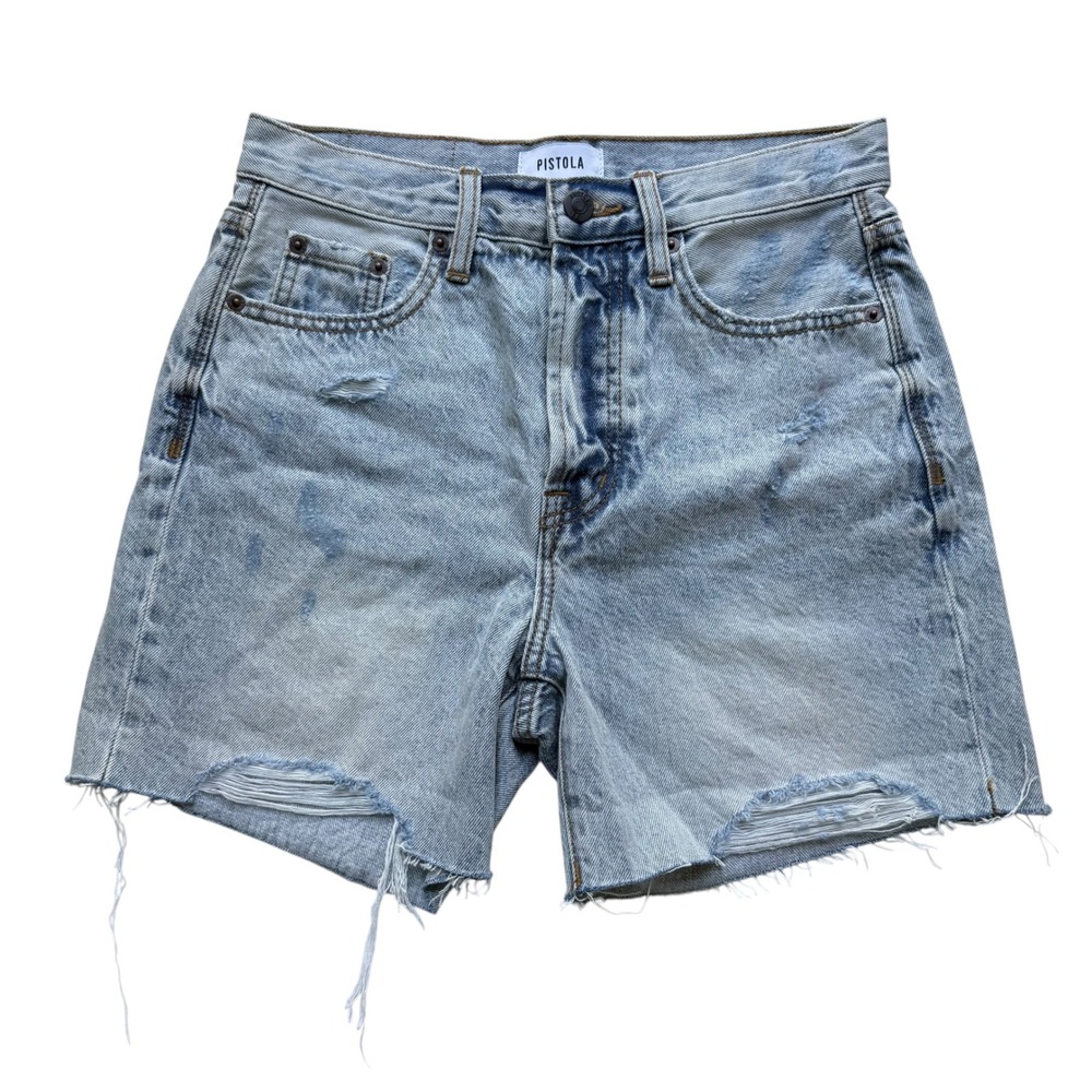 NWT Pistola Devin High Rise Mom Cut Off Denim Shorts Size 24